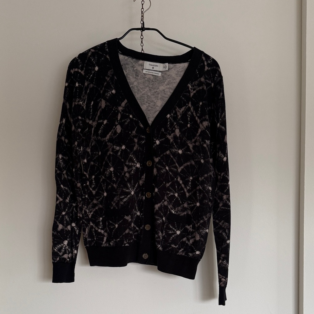 Thakoon for Target Black Patterned Cardigan